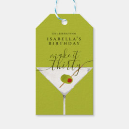 Etiqueta Para Presente Faça-o 30° Partido aniversário de 30 anos Martini 