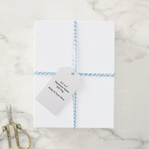 Etiqueta Para Presente Faça o Seu Próprio 3.5" x 2" Barbante Azul e Branc