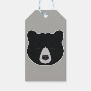 Etiqueta Para Presente Face do Urso Preto