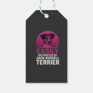 Etiqueta Para Presente Facilmente Distraído Por Jack Russell Terrier