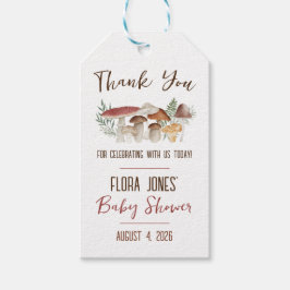 Etiqueta Para Presente Fada da Floresta, Chá de Bebê Temático de Cogumelo