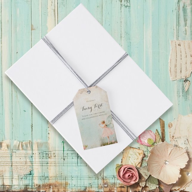 Etiqueta Para Presente Fada de flores Aniversário (Criador carregado)