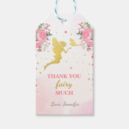 Etiqueta Para Presente Fada obrigado você marca Butterfly Magia Birthday