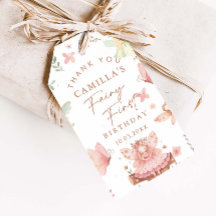 Fada Primeira Garota de Aniversário Obrigado