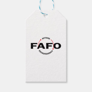 Etiqueta Para Presente FAFO Ações Têm Consequências