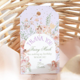 Etiqueta Para Presente Fairy First Birthday Enchanted garden Whimsical