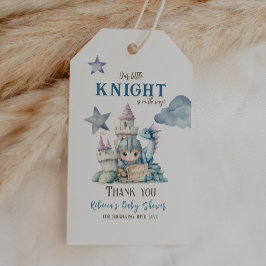 Etiqueta Para Presente Fairytale Dreamy Dragon Blue Knight Chá de fraldas