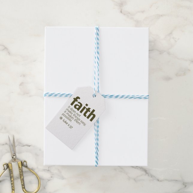 Etiqueta Para Presente Faith (Com cordão)