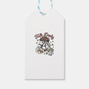 Etiqueta Para Presente Fale Derby Comigo Cavalo Mint Julep Camisa Vintage