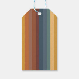 ETIQUETA PARA PRESENTE FALHAS DE QUEDA DO OUTONO CHEIAS TEAL BLUE BROWN T