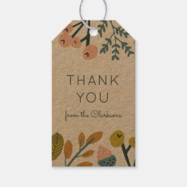 Etiqueta Para Presente Fall Botanical Obrigado