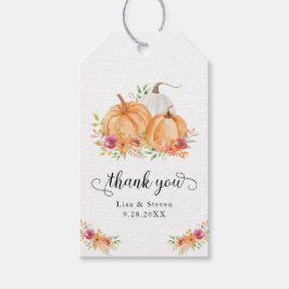 Etiqueta Para Presente Fall Pumpkins Obrigado Tags De Casamento
