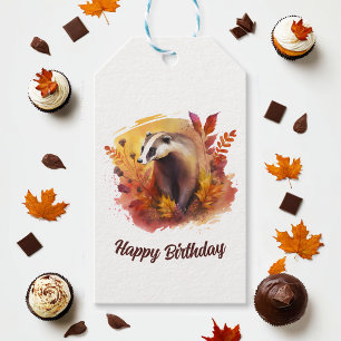 Etiqueta Para Presente Fall vibes Badger - Aniversário