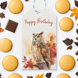 Etiqueta Para Presente Fall vibes Owl - Aniversário