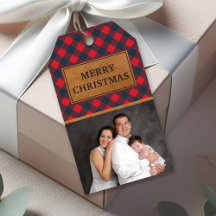 Falso Couro Vermelho Xadrez de Búfalo Natal Foto
