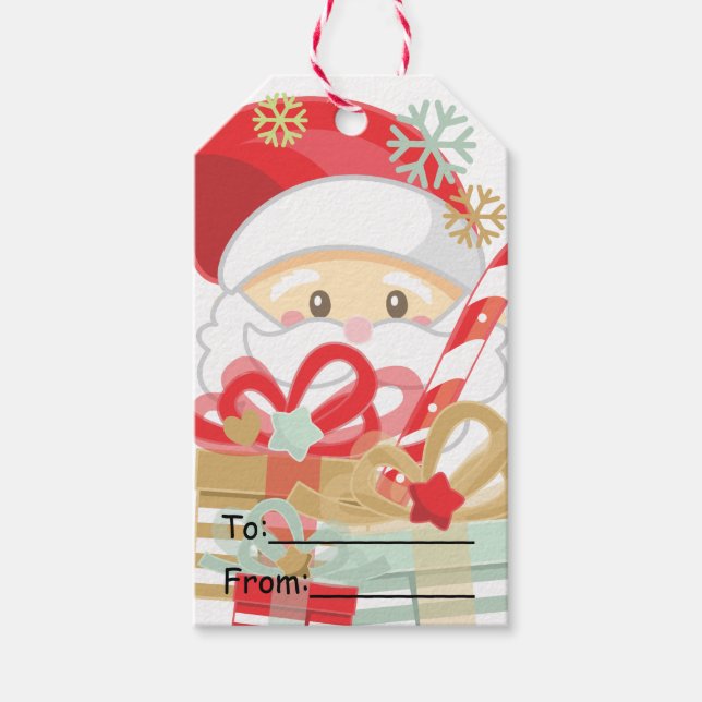 Etiqueta Para Presente Famoso Pai Natal Personalizado (Frente)