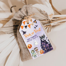 Etiqueta Para Presente Fantasia de Halloween para Aniversário Doces ou Tr