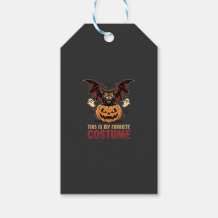 Etiqueta Para Presente Fantasias de Halloween Monstro Abóbora Gótico Veto
