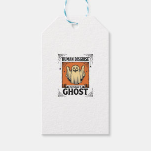 Etiqueta Para Presente Fantasma de Fantasia Humana Humor Vintage de Hallo