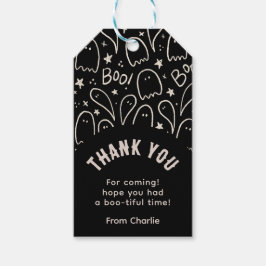Etiqueta Para Presente Fantasmas Pretos Fofos Obrigado