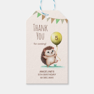 Etiqueta Para Presente Fantasy Cute Happy Hedgehog Balloon Aniversário