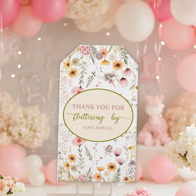 Etiqueta Para Presente Fantasy Fairy First Wildflower (Criador carregado)