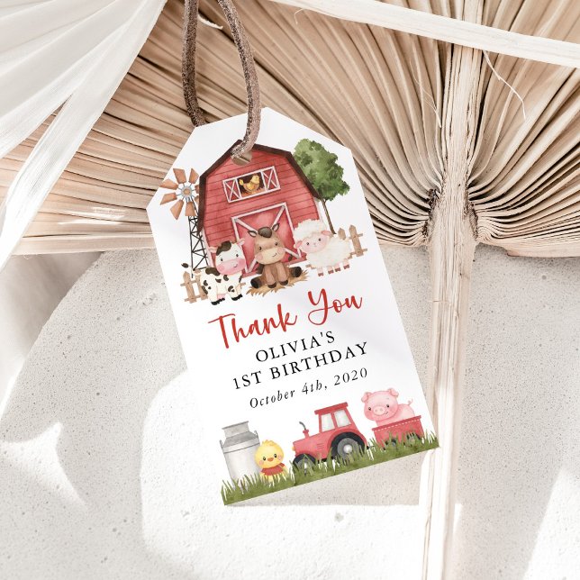 Etiqueta Para Presente Farm Animals, Cute Animals, Barn, First Birthday (Criador carregado)