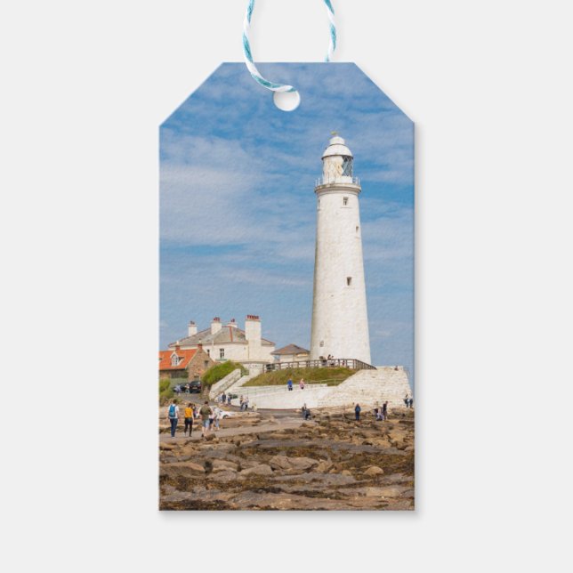 Etiqueta Para Presente farol de Whitley Bay (Frente)