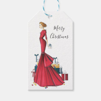 Etiqueta Para Presente Fashion Illustrated Gift Tag "A Christmas Story" (