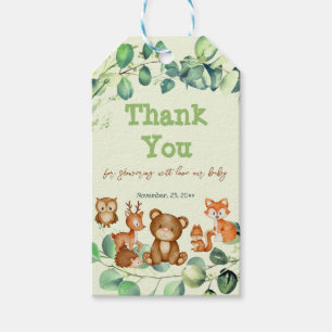 Etiqueta Para Presente Fashion Woodland Animal Greenery Eucalyptus Favor