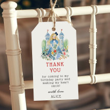 Favor de Agradecimento de Aniversário da Alice no