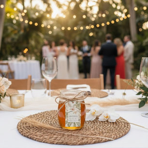 Etiqueta Para Presente Favor de Agradecimento de Casamento no Jardim Botâ