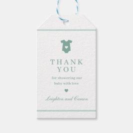 Etiqueta Para Presente Favor de Agradecimento Simples para Chá de Bebê em