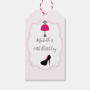 Etiqueta Para Presente Favor de aniversário da Diva de Moda Glam