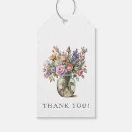 Etiqueta Para Presente Favor de Aniversário de 70 Anos com Floral de Aqua