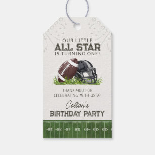Etiqueta Para Presente Favor de Aniversário de Futebol Little AllStar Tou