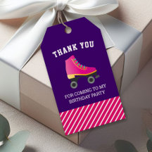 Favor de aniversário de patinação sobre rodas rosa
