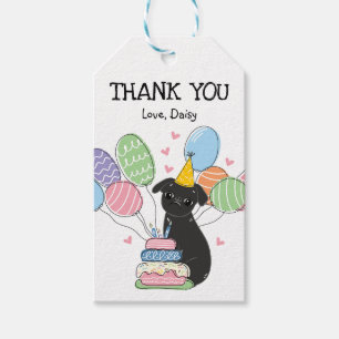 Etiqueta Para Presente Favor de Aniversário do Cão Negro de Bruxelas Grif