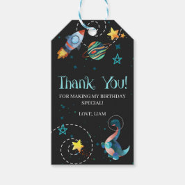 Etiqueta Para Presente Favor de Aniversário do Dinossauro Espacial Galáxi