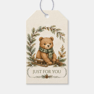 Etiqueta Para Presente Favor de Aniversário do Urso da Floresta Aconchega