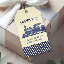 Favor de Aniversário Infantil de Trem Retrô Vintag