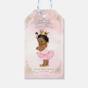 Etiqueta Para Presente Favor de Baby Shower Vintage Princesa Rosa Menina 