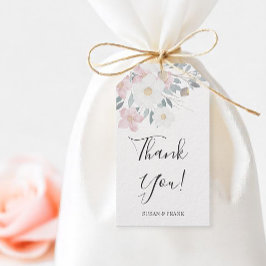 Etiqueta Para Presente Favor de Casamento Agradecido Blush Floral