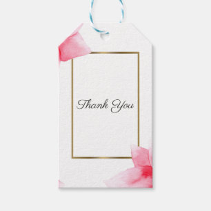 Etiqueta Para Presente Favor de Casamento Floral em Aquarela Coral Pêsseg
