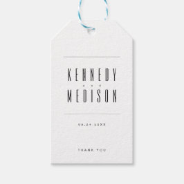 Etiqueta Para Presente Favor de casamento preto e branco minimalista mode