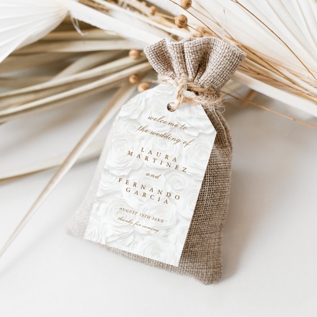 Etiqueta Para Presente Favor de casamento simples e elegante (Criador carregado)