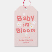 Favor de Chá de Bebê Floral Rosa Bebê em Flor na P