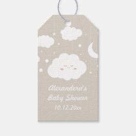 Etiqueta Para Presente Favor de Chá de Bebê Nuvem