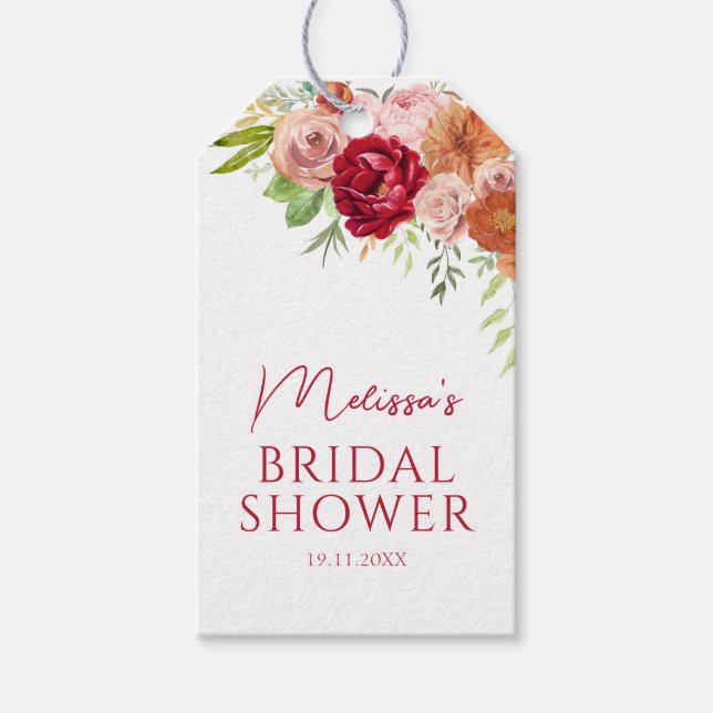 Etiqueta Para Presente Favor de Chá de Noiva Apaixonada (Frente)