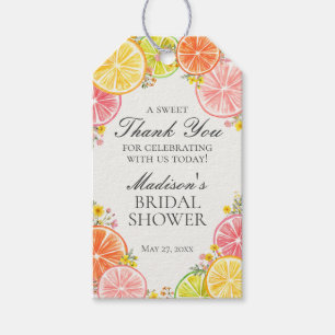 Etiqueta Para Presente Favor de Chá de Noiva Citrus Floral Main Squeeze